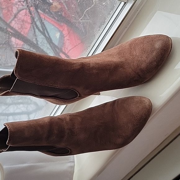 Ralph Lauren Suede Brown Ankle Booties - Very Good Condition - 7B - Picture 8 of 15